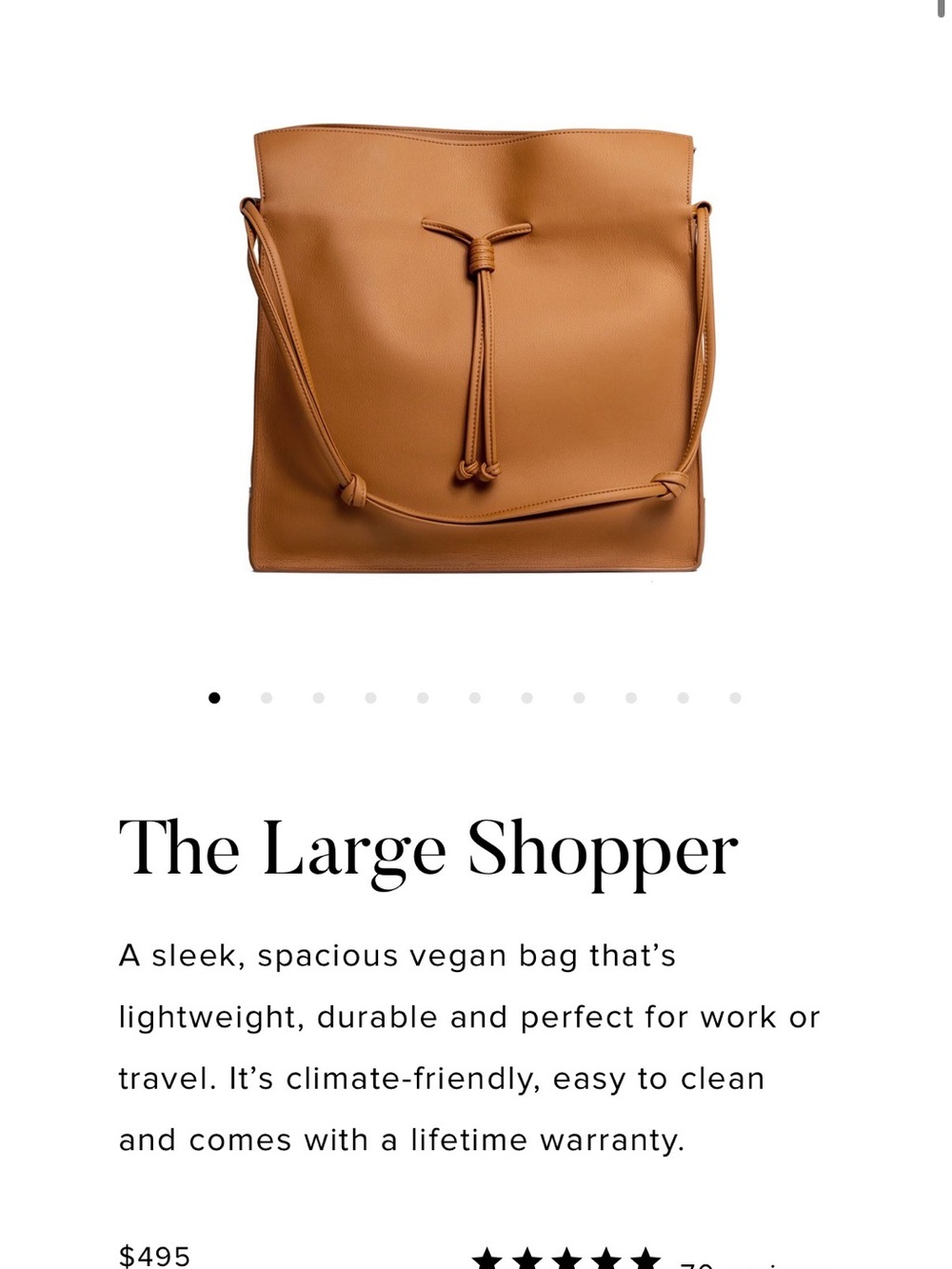 Von Holzhausen The Large Shopper - Tan Vegan Tote